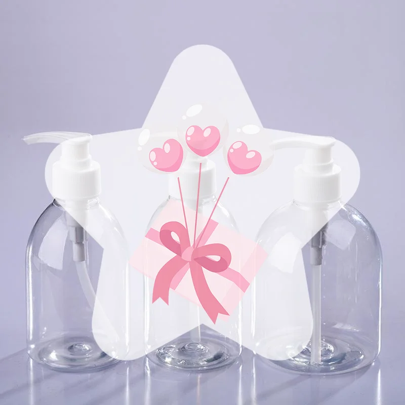 Transparent Transparent Empty Pump Bottle 300ml/500ml 1Pc Leakproof Refillable Dispenser for Shampoo Conditioner Bathroom Travel - Aliexpress Deal