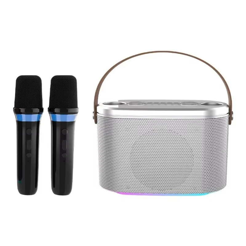 

Креативная Bluetooth-колонка с LED-подсветкой, портативное беспроводное устройство для семейных вечеринок и караоке