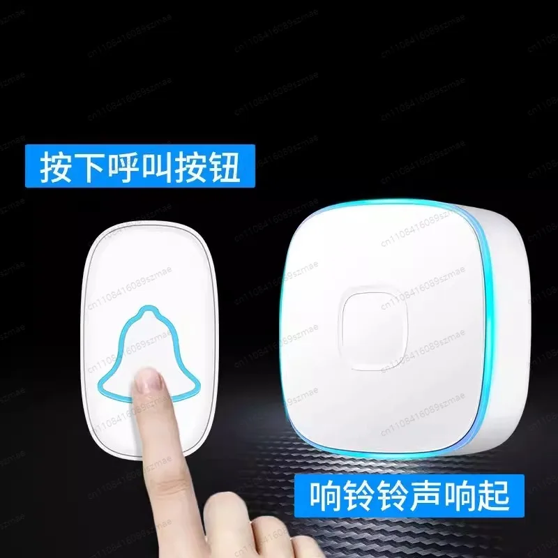 Wireless Call Button for Elderly At Home, One-Touch Bedside Pager, Long Range Emergency Call Bell for Senior Care