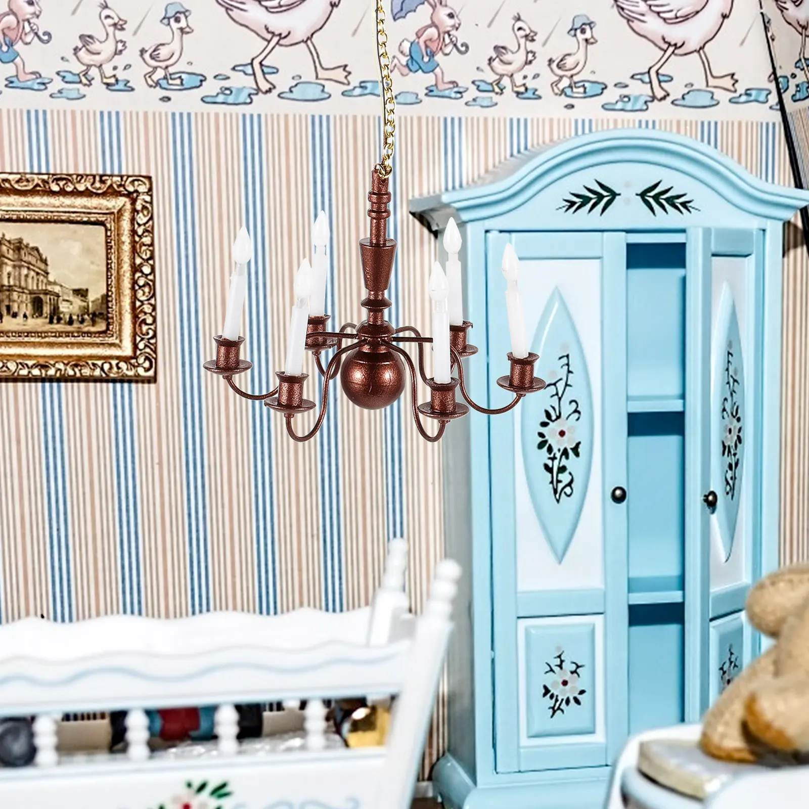 

Mini Luminous Hanging Lamp Metal Tiny Ceiling Lamp DIY Sand Table Layout Decorative Light Micro Landscaping Accessory