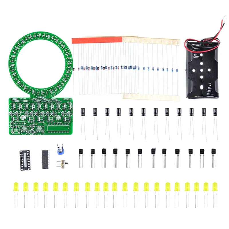 A10R CD4017 링 그라디언트 Led 워터 램프 Diy 전자 키트 Traning 및 교육을위한 재미있는 용접 생산 부품