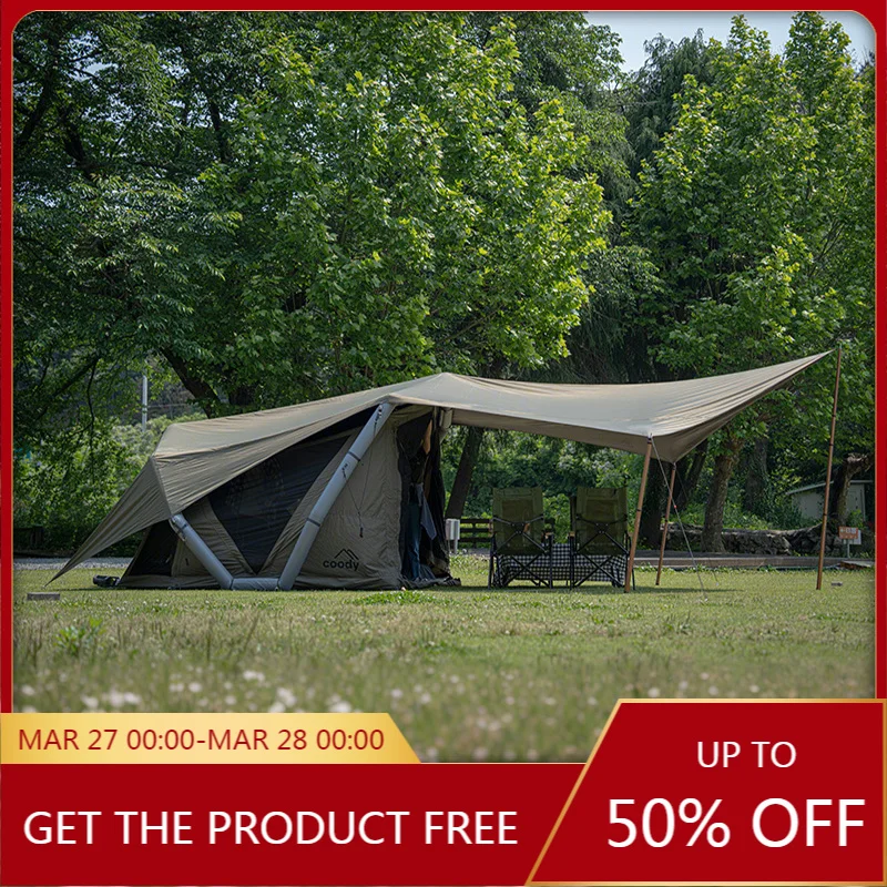 Coody Havena Army Green Air Tent, High Quality Unique Inflatable Tent For Family Glamping Camping