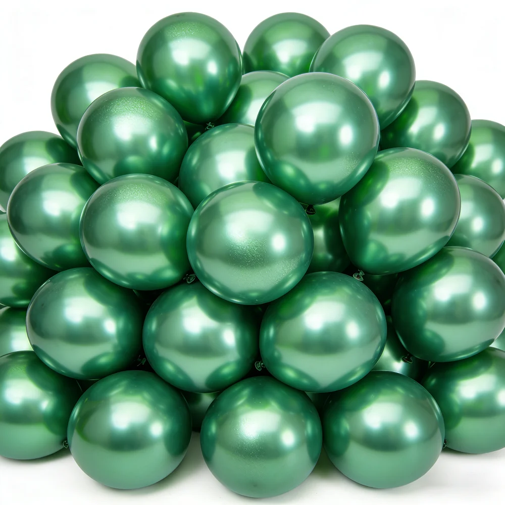 50 Stück 5–12 Zoll Chrom-Metallic-Luftballons, alles Gute zum Geburtstag, Valentinstag, Neujahr, Jahrestag, Hochzeit, Geburtstag, Party-Dekorationen
