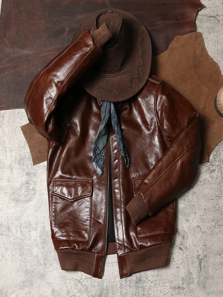 

DSC799 Cidu Super Top Quality Heavy Genuine US Cow Leather Slim Classic Cowhide Stylish Rider Jacket