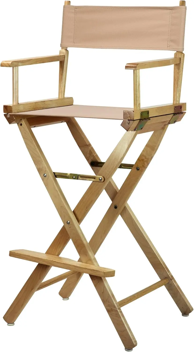 

30" Director's Chair Natural Frame-with Tan Canvas, Bar Height