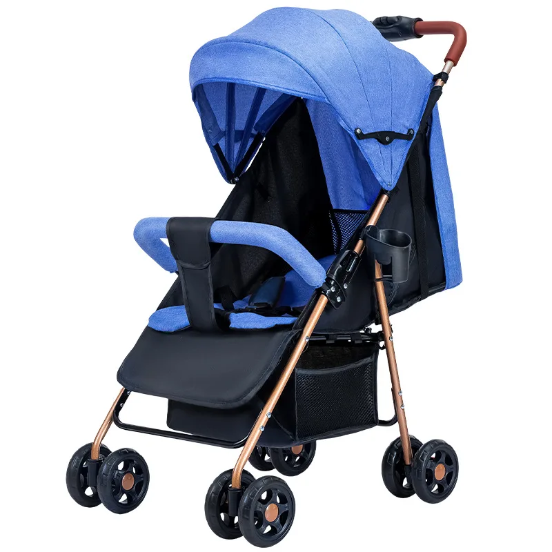 Baby stroller can sit, lie down, fold, light baby stroller, baby out stroller, simple baby umbrella trolley