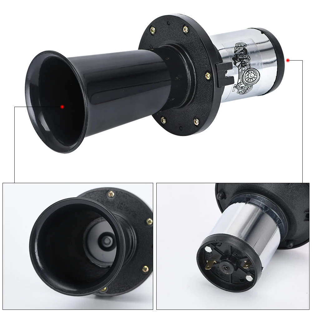 Car Air Horn Antique Ahooga Klaxon 12V Vintage OO-GA Classical for Ford Model T Style Old School Chrome 110DB Motorbike WLR-LB03
