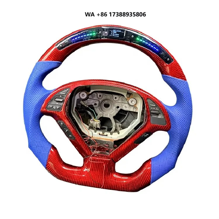 Factory Wholesale Custom Colorful High-Quality Perforated Leather LED Steering Wheel for Infiniti G37