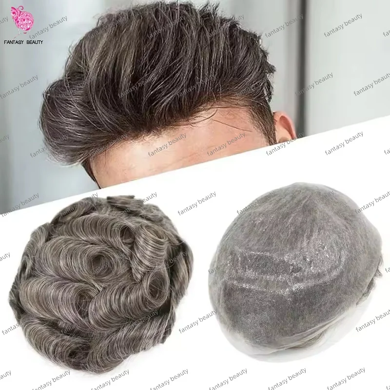 

0,02-0,03 мм, полная кожа, полиуретановая основа, индийские человеческие волосы, 100% человеческие волосы, естественная линия роста волос, мужской парик, сменный капиллярный протез