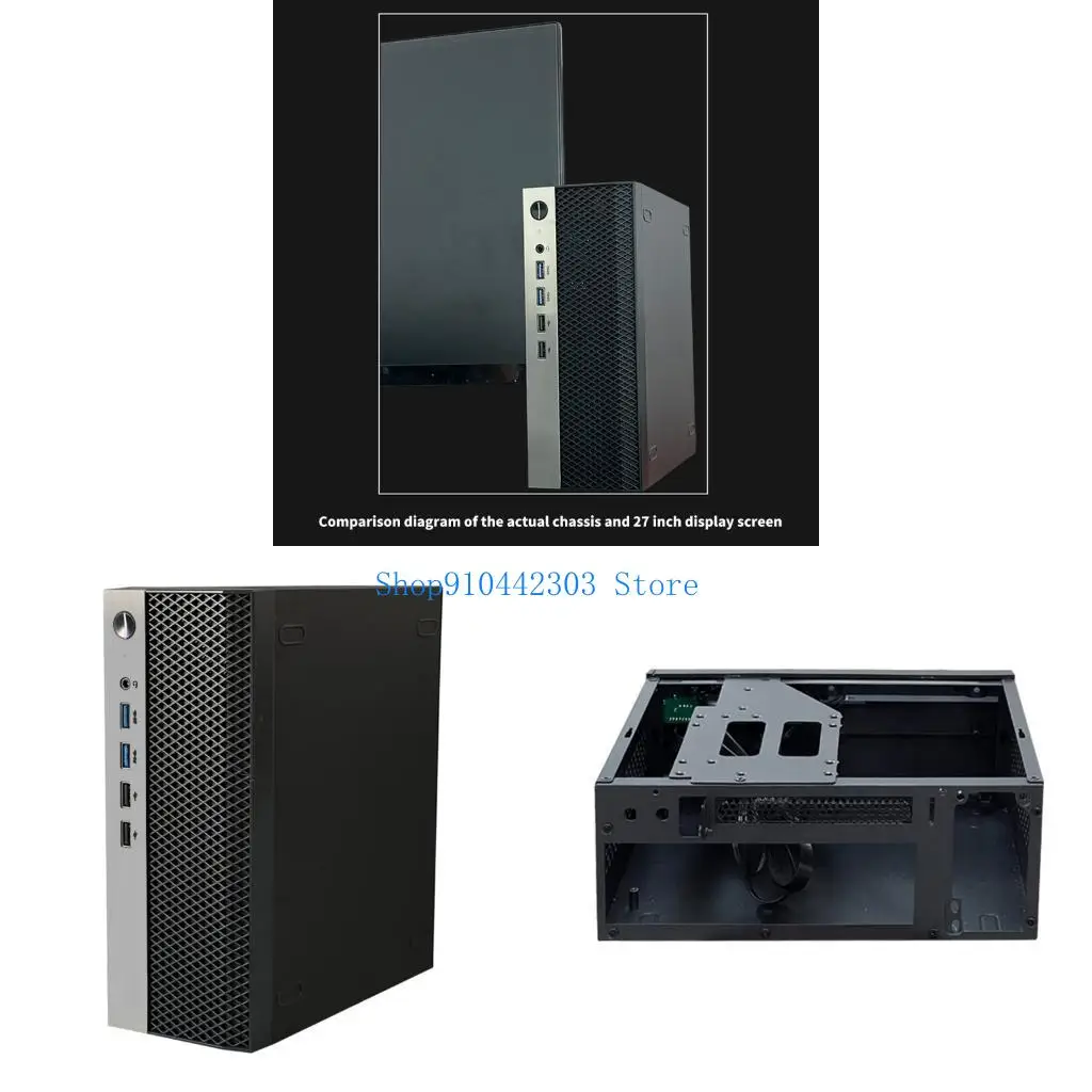 

L4MD ITX Computer Chassis Miniature Metal Frame Vertical Horizontal Placement