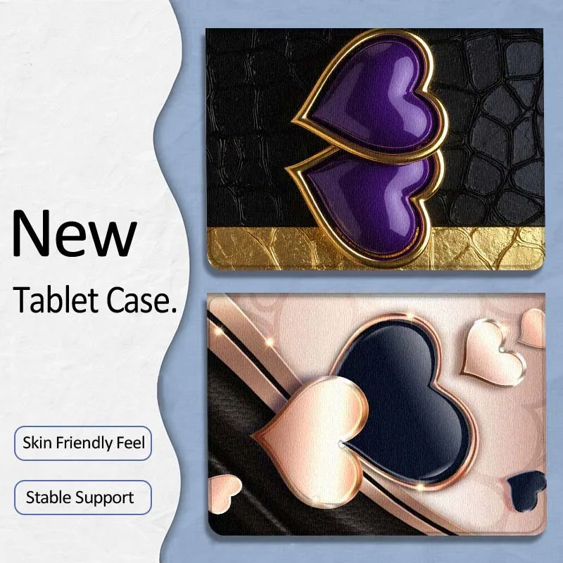 

Shining Love Heart Luxury For Xiaoxin Lenovo Tab P12 Extreme Legion Y900 Idea Pro GT 12.1 2025 Foldable Tablet Case Gift