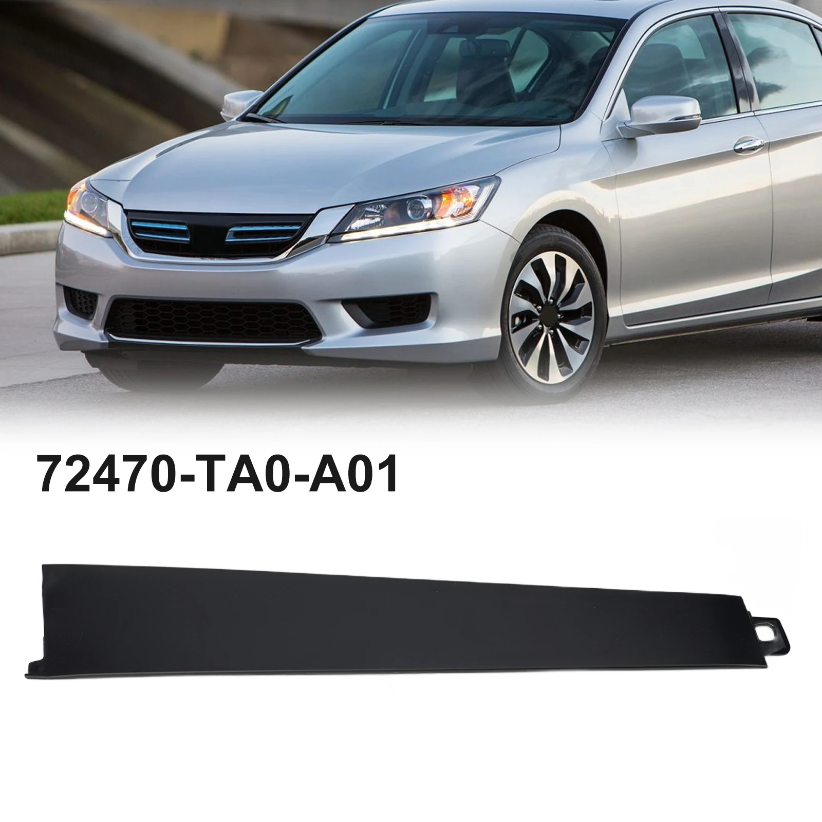 

For Accord 2008 2013 Left Front Door Pillar Molding Direct Replacement Plug and Play Installation OEM Number 72470 TA0 A01