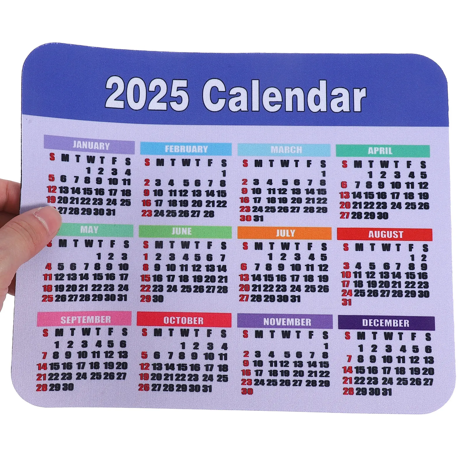 2025 Calendar Mouse Pad Smooth Precise Tracking Surface Non-Slip Rubber Base for Desktop Laptop Gaming Office Work Efficient