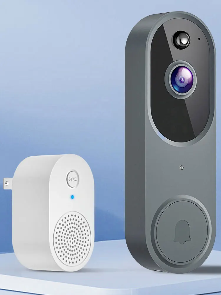 

Беспроводная камера дверного звонка 1080P, беспроводной видеодомофон ночного видения, обнаружение движения для домашнего офиса