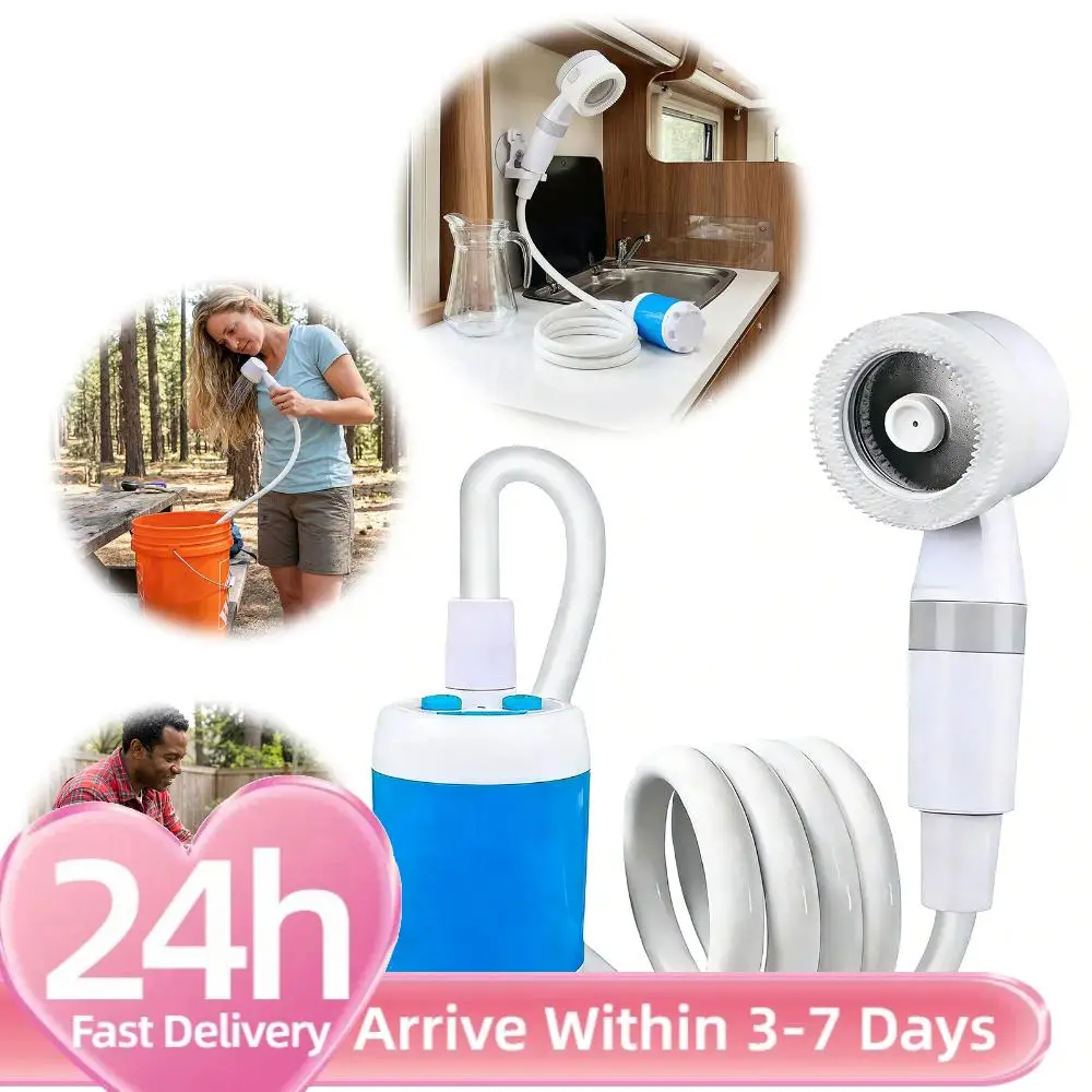 

Наружный душ-распылитель со встроенным аккумулятором 4000 мАч, электрический насос для душа для походов, мытья домашних животных, мойки автомобилей