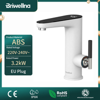 Briwellna Electric Water Heater 220V Kitchen Faucet Tankless Geysers Faucet Heater Heating Tap Instantaneous Heaters Robinet