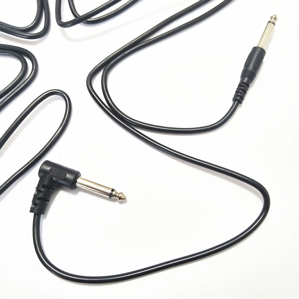 Kabel Penghubung Kabel Gitar untuk Gitar Listrik Bass Instrumen Keyboard Pengurang Kebisingan Kabel Audio 6.35Mm Colokan 3 M