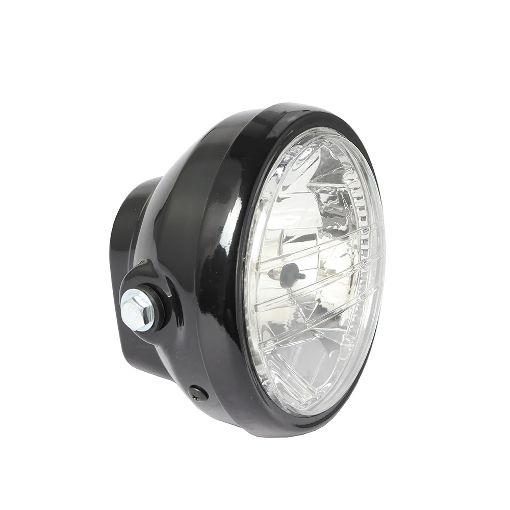 Faro delantero redondo Universal para motocicleta, luz de señal de giro, negro, 7 \