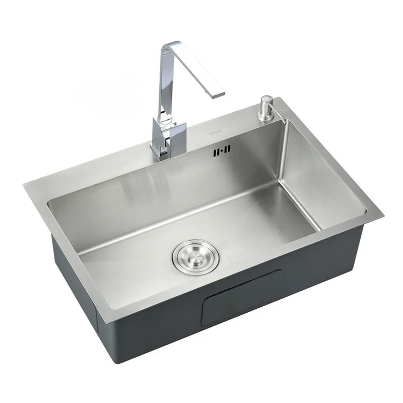 Bathroom Stainless Steel Kitchen Sinks Apartment Undermount Kitchen Sink Fixture Washing Basin Home Improvement Single Slot