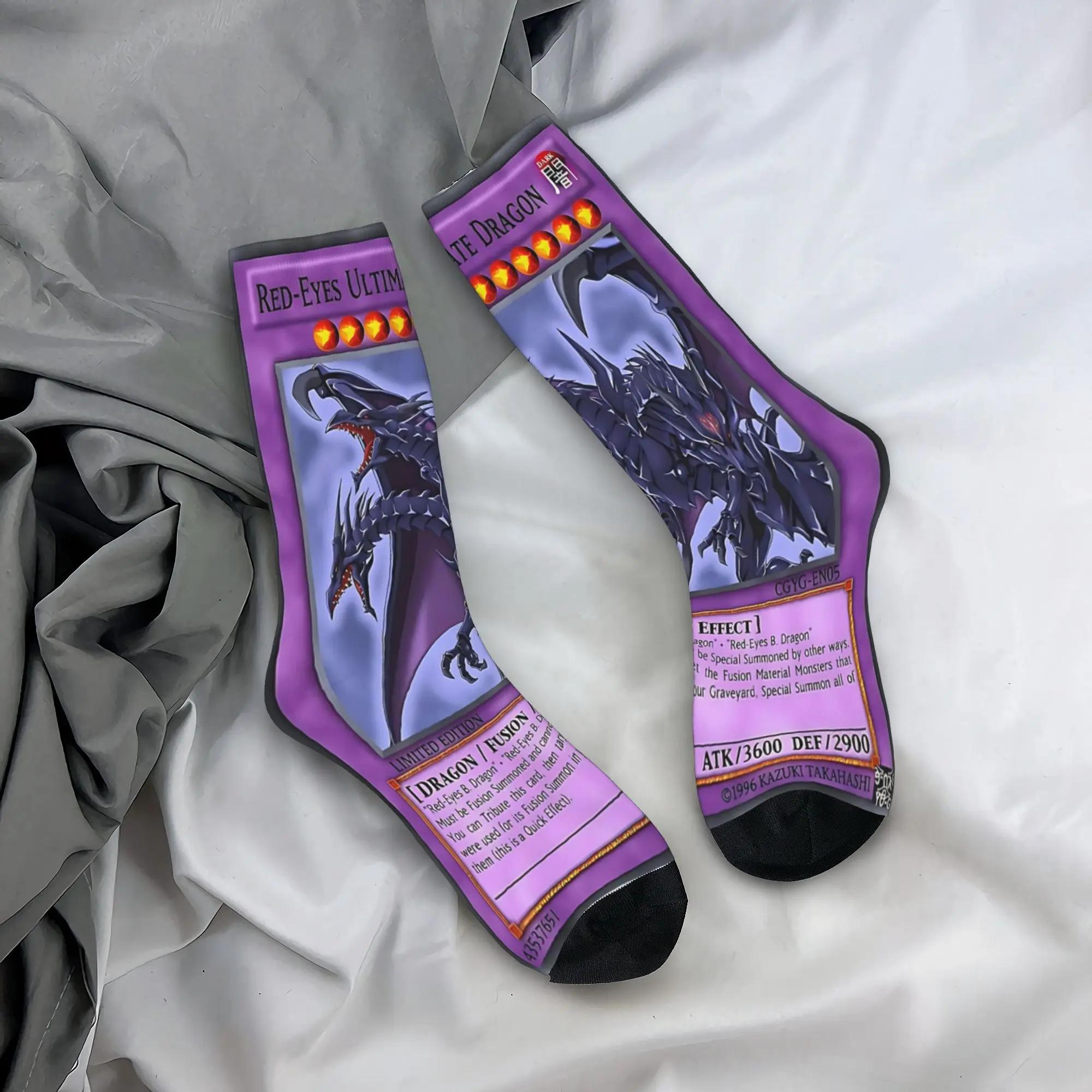 Yu-Gi-Oh Red-Eyes Ultimate Dragon  Socks Accessories For Men Women  Flexible Socks Cute Best Gifts