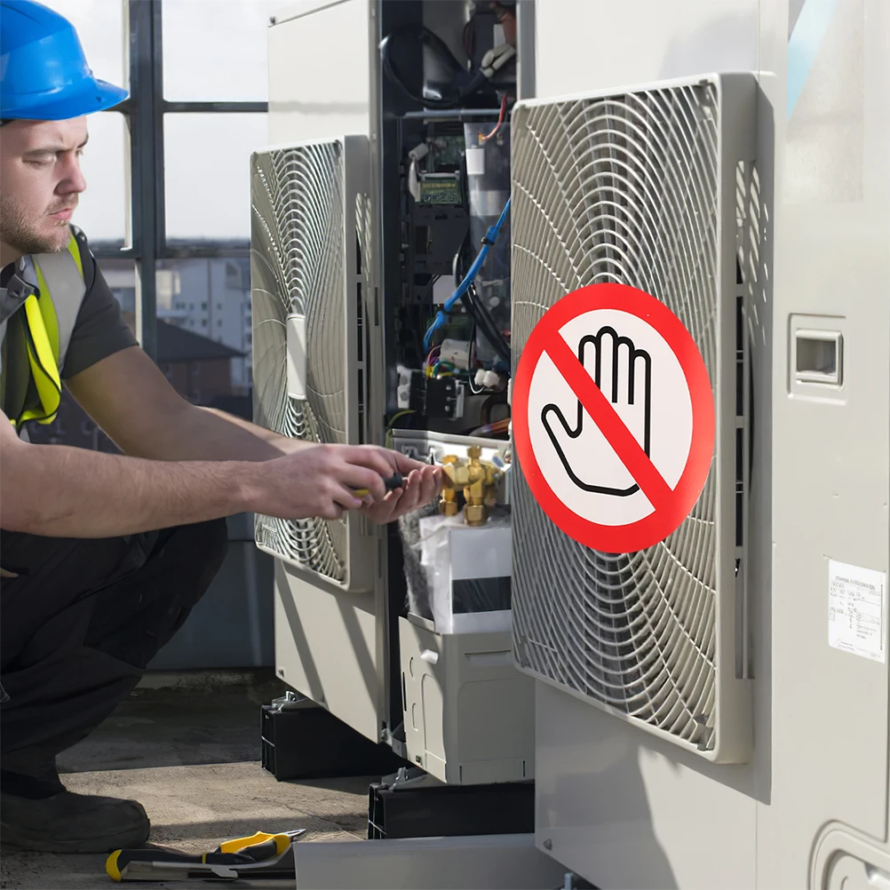 

5 Pcs Warning Signs Safety Sticker Not Touch Decals Peel and Stickers Manual Do