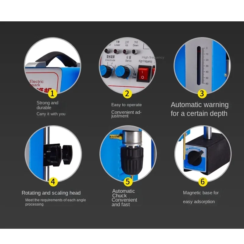 Perforator Portable Breaking Tap Screw Drill Tap Electromechanical Pulse EDM Drilling Machine High-Frequency Discharge