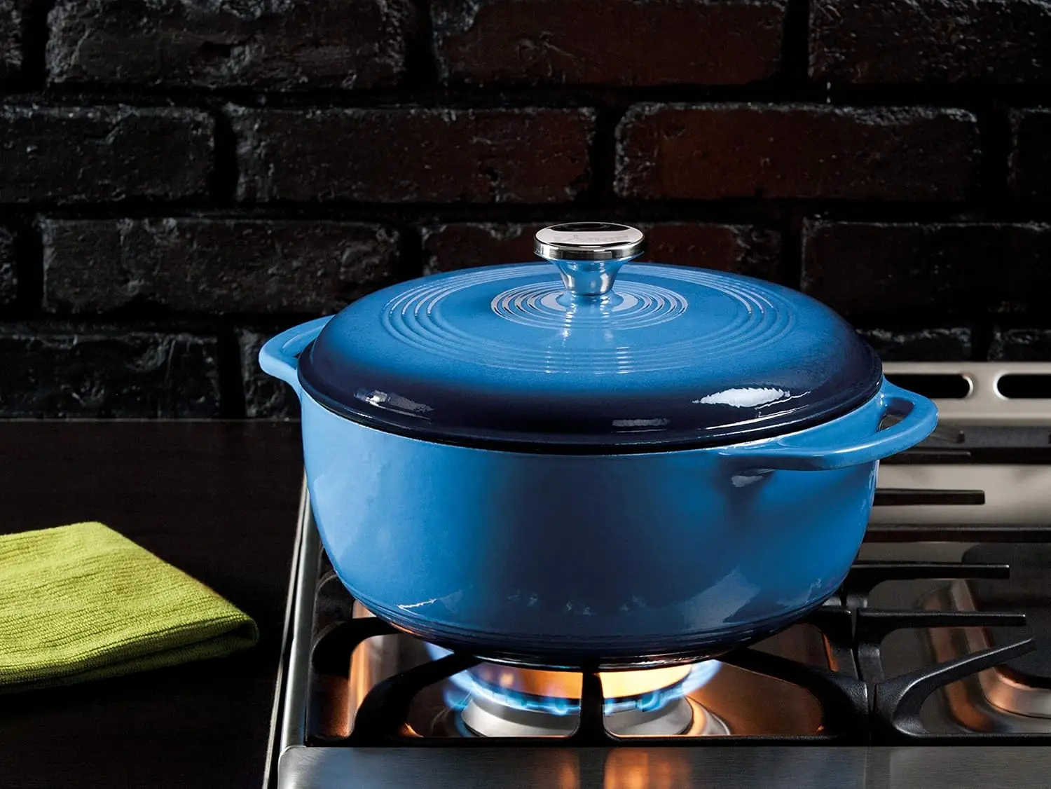 6 Quart Enameled Cast Iron Dutch Oven with Lid – Dual Handles – Oven Safe up to 500° F or on Stovetop - Use to Marinate, Cook