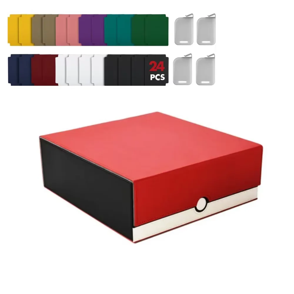 

Card Deck Case for Trading Cards PU Leather Commander Card Storage Box with Magnetic Closure Fits MTG TCG Card and Sport Cards