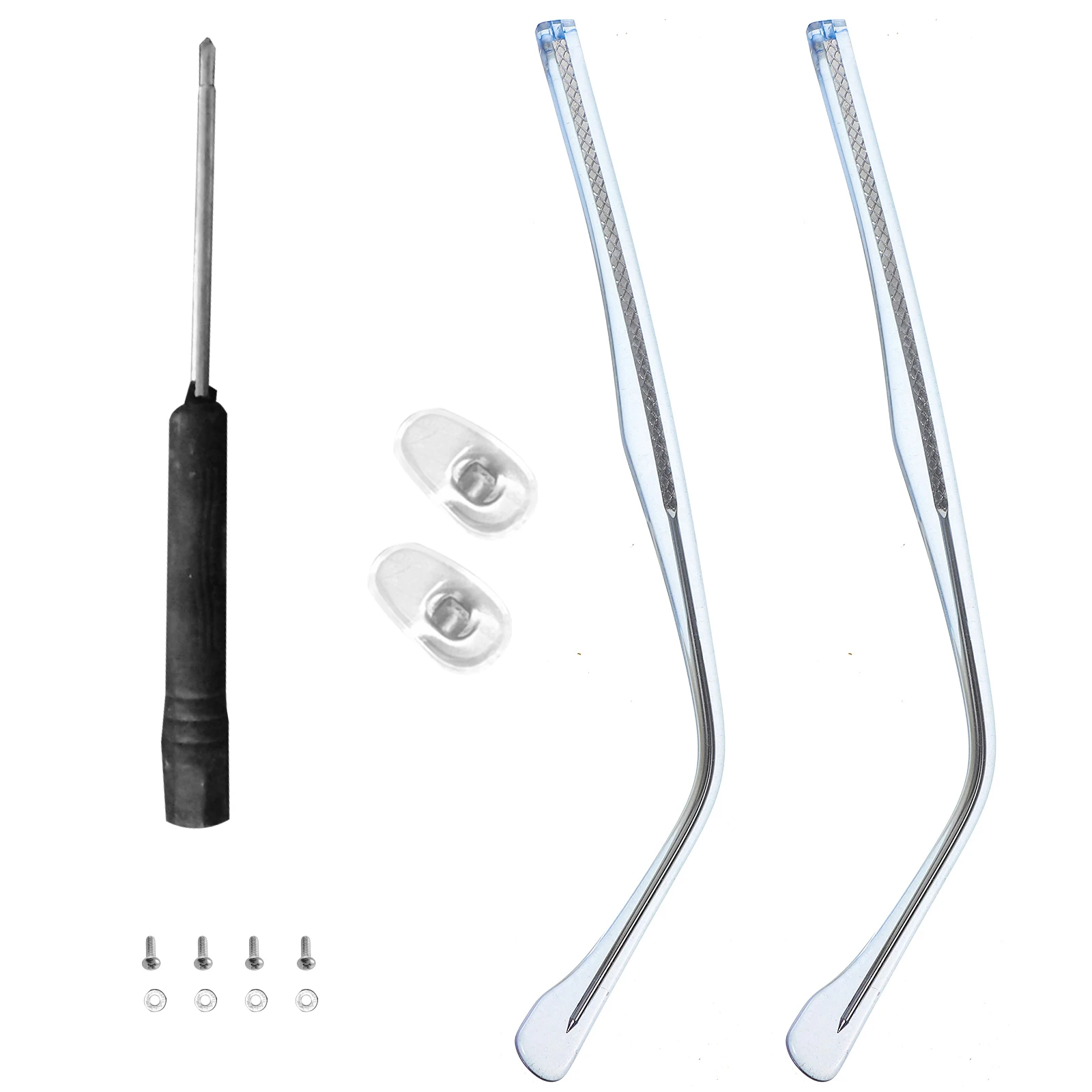 

Metal Arm Replacement Sturdy Flat End Tips Universal Eyeglasses Temple Repair Kit Comfortable Long Wear Accessories For