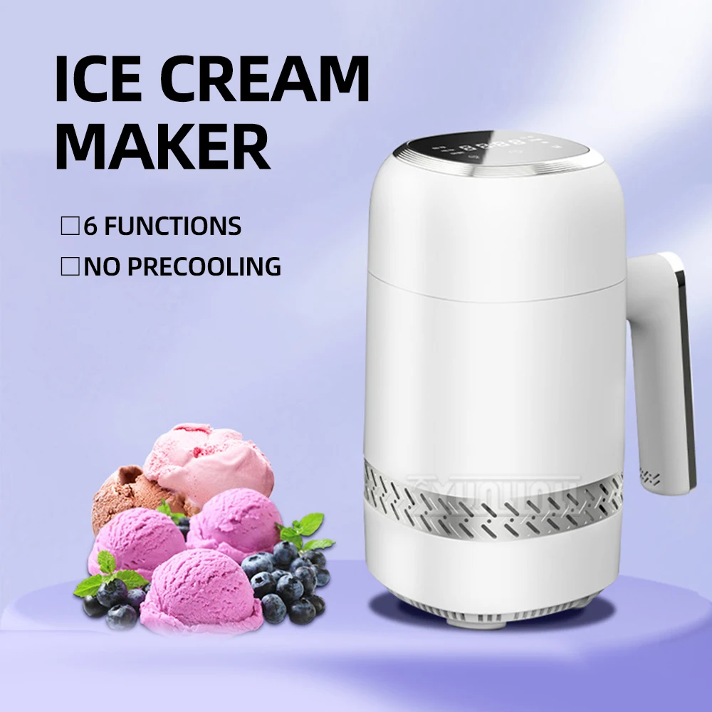 Household Small Ice Cream Machine DIY Ice Cream Machine Yogurt Machine A Crème Glacée Maison Snowmaker Máquina De Helado