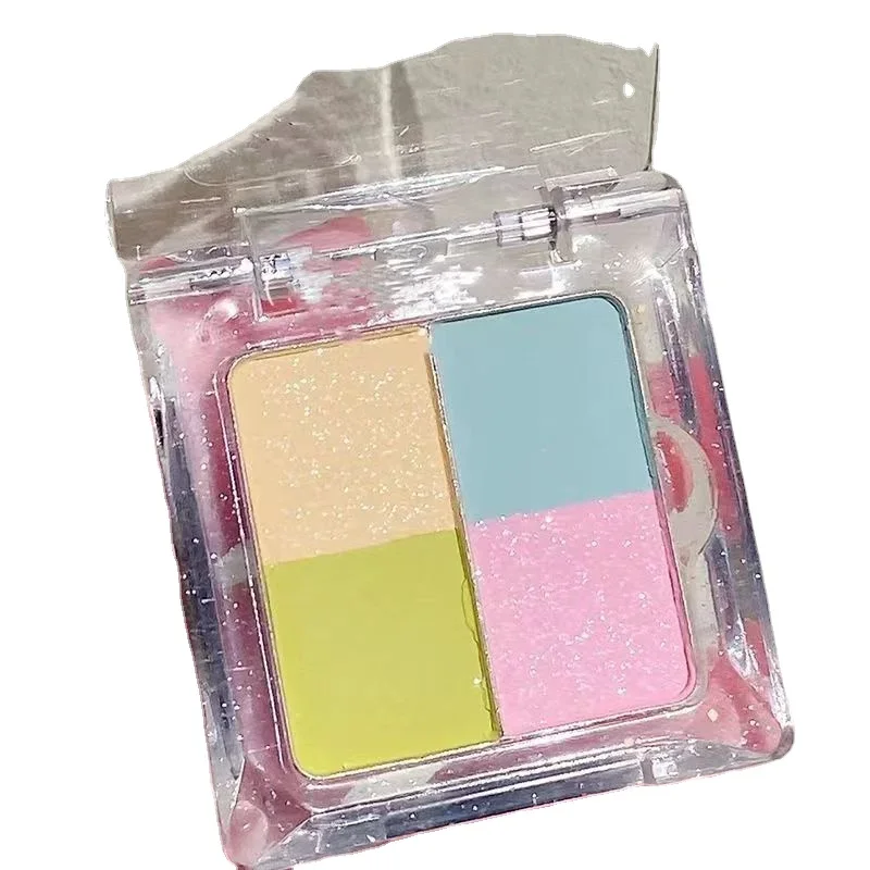 Green White Eyeshadow Palette Professional Highlight Shimmer Brightening Long Lasting Eye Shadow Eye Makeup Eye Cosmetic 3Colors