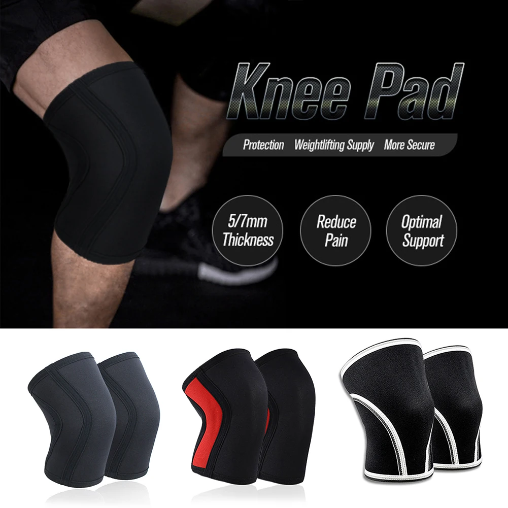 1 PC Squat 7mm Knee Sleeves Pad Support Men Women Gym Sports Compression Neoprene Knee Protector Fitness Gym Fit Weightlifting