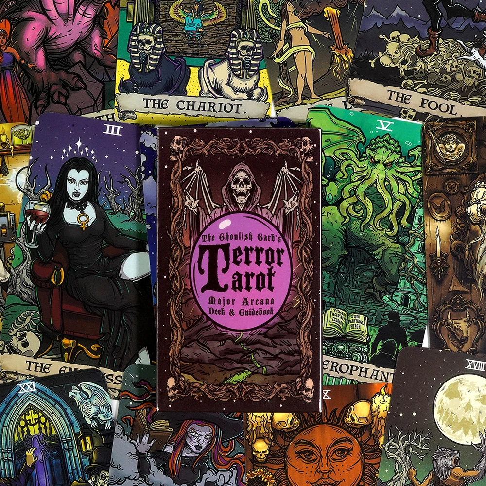 Baraja de cartas de Tarot de Terror, baraja de cartas de Tarot de Arcana mayor, baraja gótica de Halloween, 23 piezas