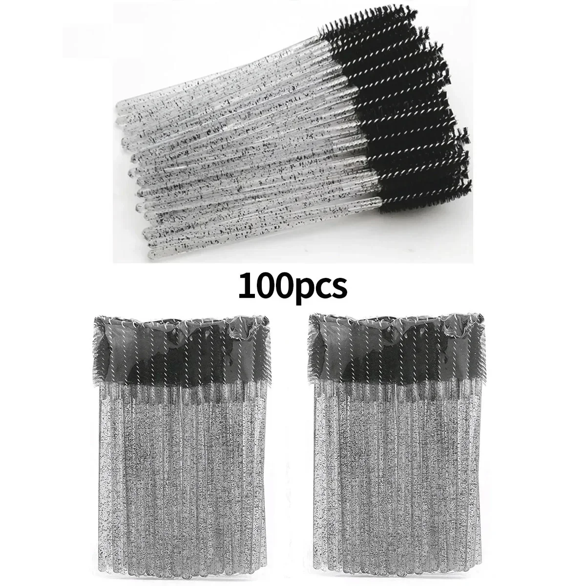 100pcs Disposable Eyelash Brushes Spoolies for Makeup