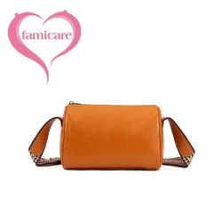 Women's Genuine Leather Messenger Female Retro Vegetable Tanned Cowhide Leather Boston Shoulder Bag Lady Pillow Crossbody Bag