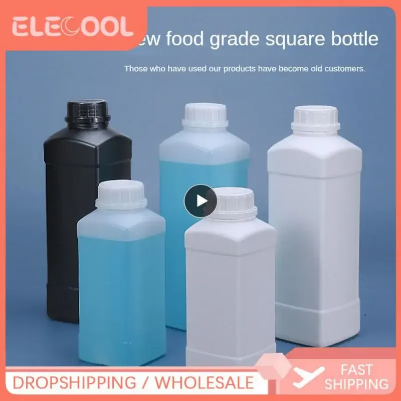 Empty Square plastic bottle with lid Food Grade HDPE container shampoo Lotion paint refillable bottle