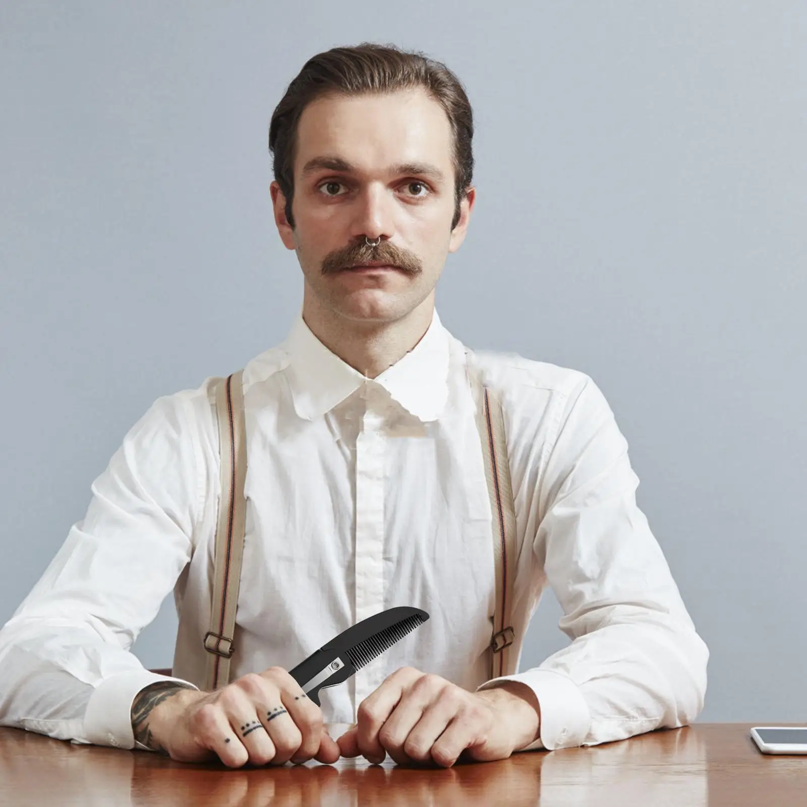 4 pçs bolso masculino dobrável pente de plástico doméstico bigode escova pentes de barba ferramenta homem cabelo