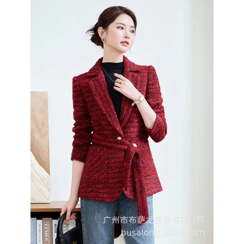 موديل 2025New Busa Dragonbusalong سترة نسائية احترافية بأكمام طويلة سترة رسمية واحدة ملابس العمل 2619 #4