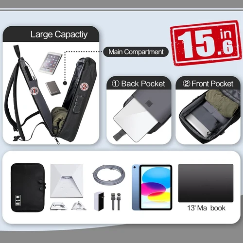 Imagen 2 del producto Mochila protectora dura para Starlink Mini Dish y todos los accesorios, bolsa de almacenamiento, estuche antirrobo, bolsa de viaje resistente al agua