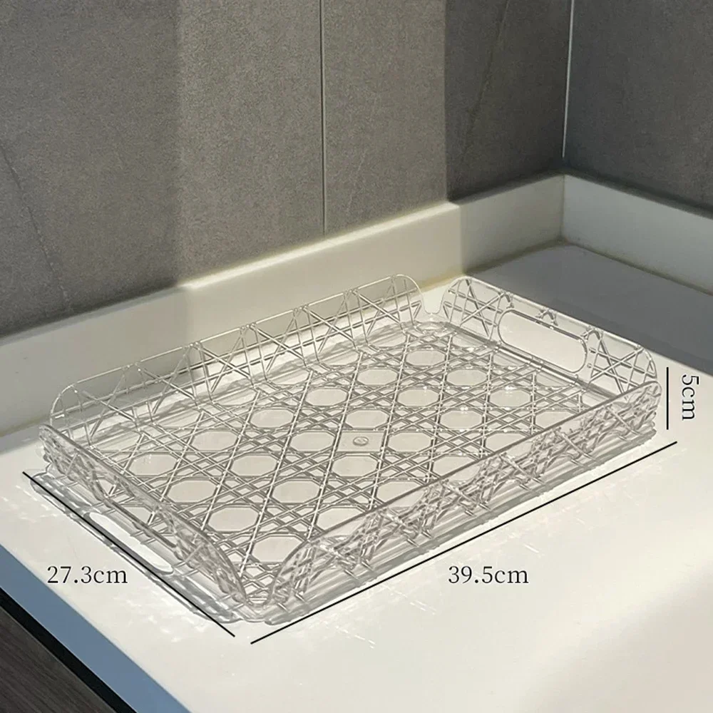 Bandeja de almacenamiento Rectangular para el hogar, taza de agua, bandeja de té ligera de lujo, juego de té de alta estética, decoración del hogar