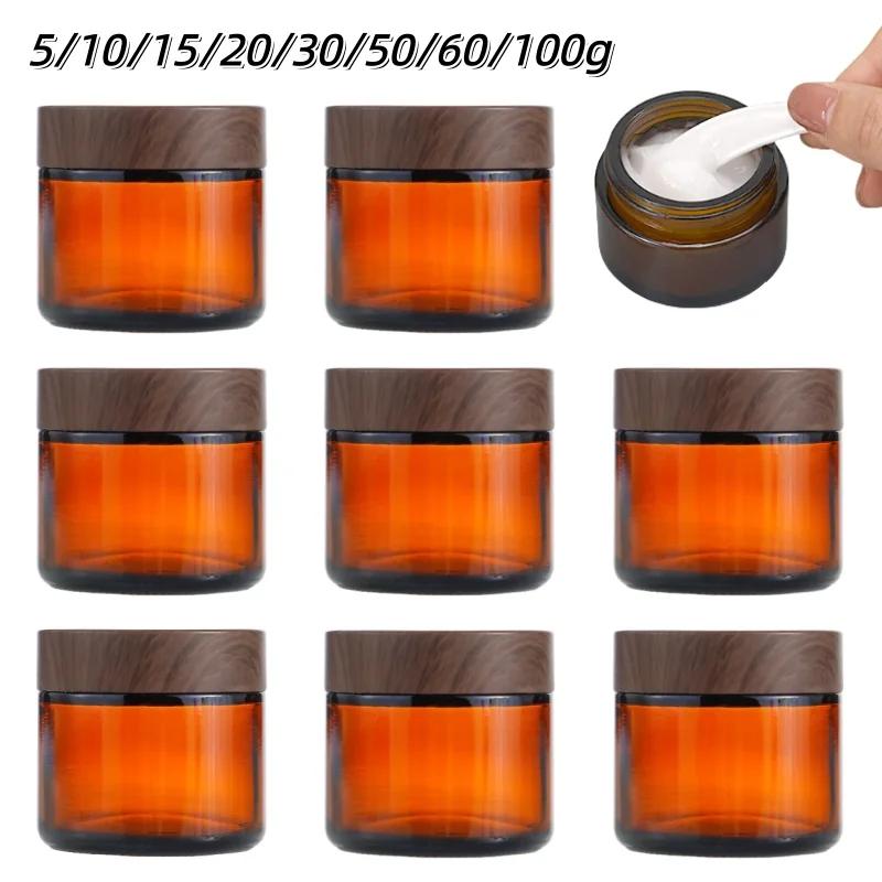 3/5 قطعة 5 جرام-100 جرام زجاجة كريم تان داكن زجاجة منفصلة زجاجة فارغة حاوية مستحضرات التجميل زجاجات إعادة الملء كريم وجه صندوق كريم عين #1