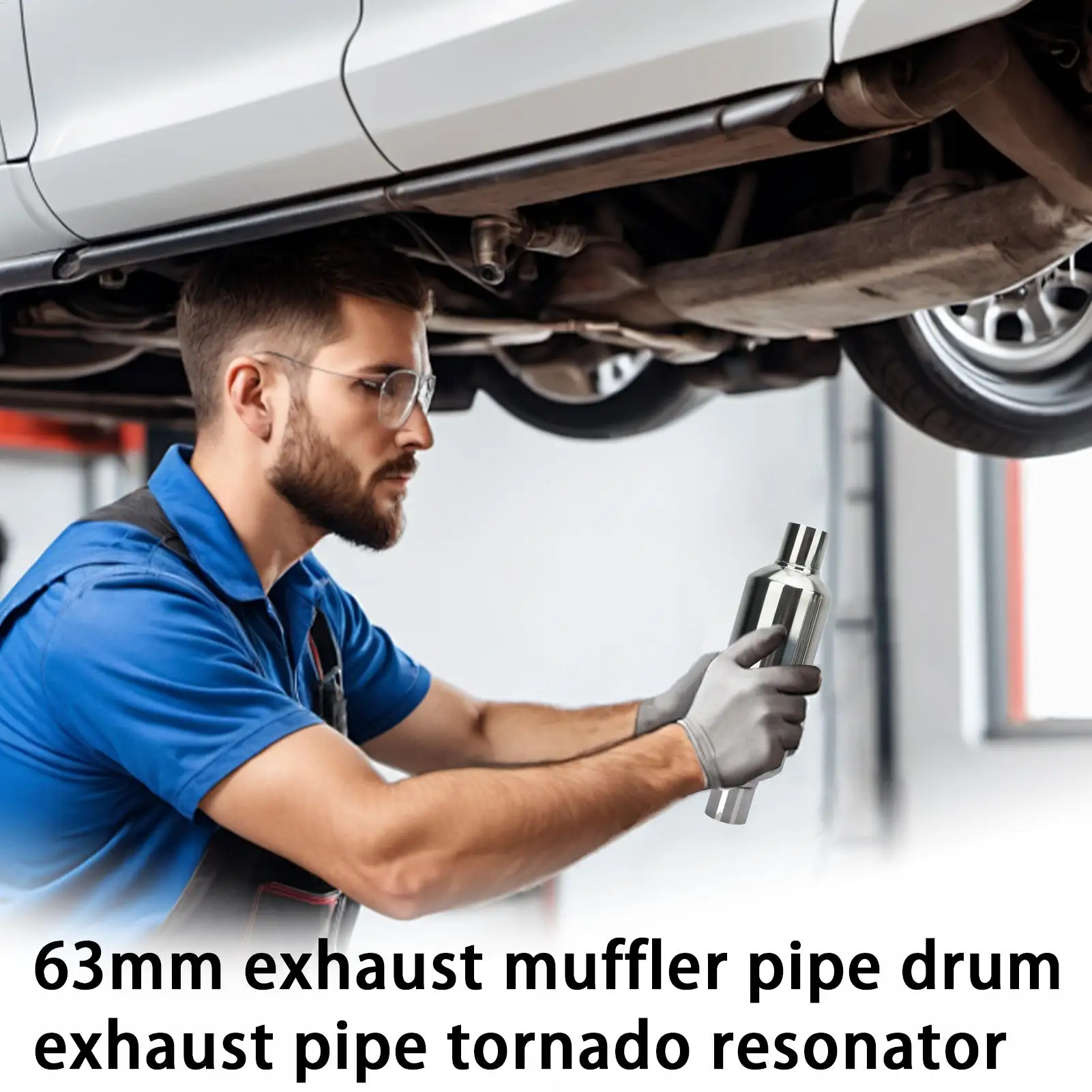Exhaust Mufflers Performance Exhaust Muffler Pipe High-Performance Resonator Silencers for Motorcycle Truck Lawnmower Tractor