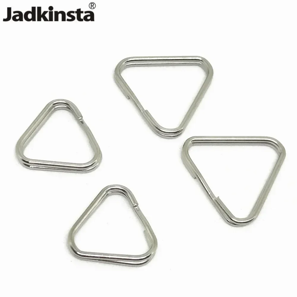 Jadkinsta 10PCS 12mm 15mm Stainless Steel Camera Strap Buckle Triangle Rings Hook Replacement Ring For Digital Camera Strap