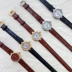 Women Quartz Watch Luxury Roman Numerals Number Dial Orologio Gold Sliver Vintage Leather Strap Female Watches Ladies Wristwatch