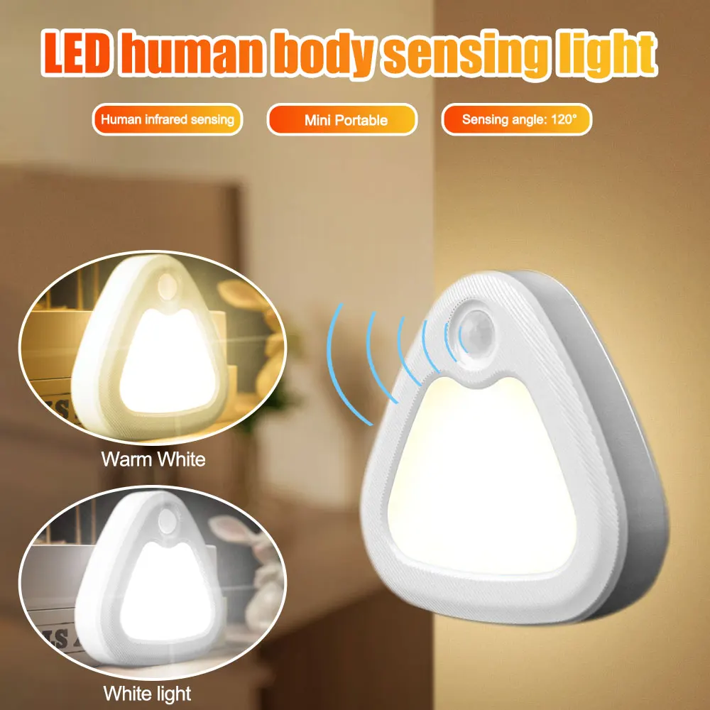 

LED human sensor light smart home bedroom bathroom aisle radio pool night light For Cabinet Wardrobe Lamp Staircase Backlight