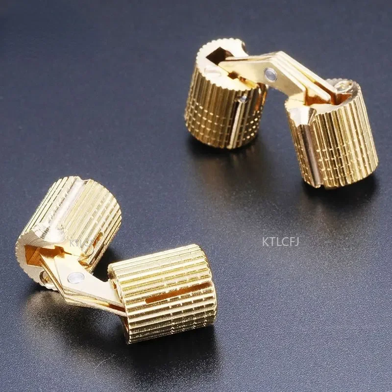 8-18mm Cylindrical Hidden Cabinet Concealed Invisible Door Hinges Copper Brass Furniture Hinges for Hardware Gift Box