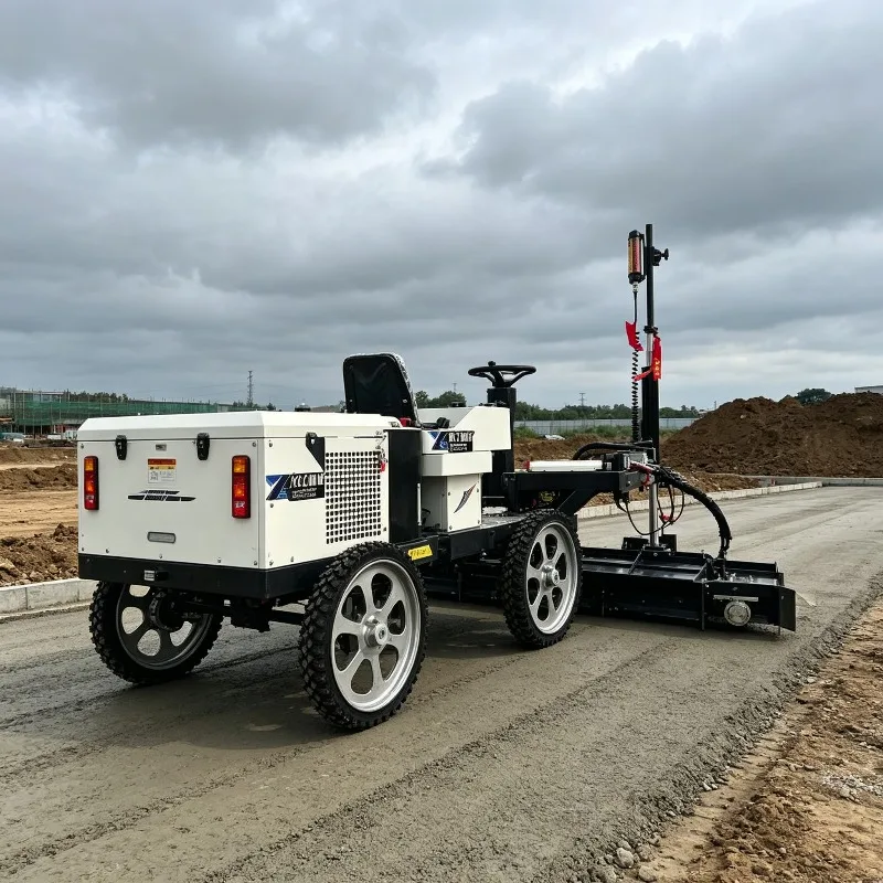 Driver Operated Ride on Laser Screed Machine Floor Leveling Vibratory Compaction for Large Area Concrete Slab Customized