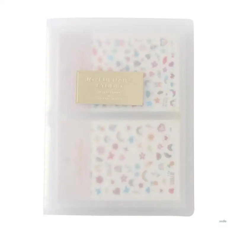 Nail Sticker Storage Book Storage Case 80 Slot Album Manicure For Organizing Nail Decorations Home and Salon Use