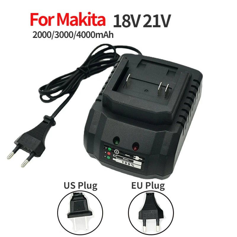 For Makita 18V 21V Li-ion Battery Charger for  BL1415 BL1420 BL1815 BL1830 BL1840 BL1860 Battery Charger Replacement