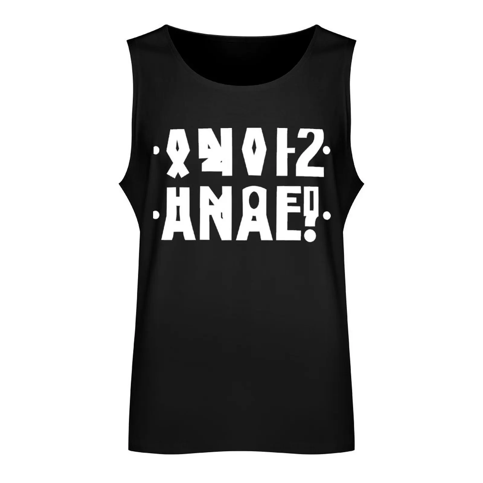 Funny Anal Hidden Message Anal Russian Letter 2021 Reflex T-Shirt, Tank Top Men's summer vest men clothing Gym clothes